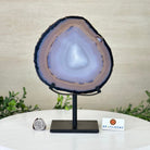 Natural Brazilian Agate Slice on Metal Stand, 9.3" Tall #5067NA - 043 - Brazil GemsBrazil GemsNatural Brazilian Agate Slice on Metal Stand, 9.3" Tall #5067NA - 043Slices on Fixed Bases5067NA - 043