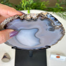 Natural Brazilian Agate Slice on Metal Stand, 9.4" Tall #5067NA - 041 - Brazil GemsBrazil GemsNatural Brazilian Agate Slice on Metal Stand, 9.4" Tall #5067NA - 041Slices on Fixed Bases5067NA - 041