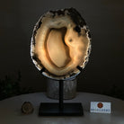 Natural Brazilian Agate Slice on Metal Stand, 9.4" Tall #5067NA - 041 - Brazil GemsBrazil GemsNatural Brazilian Agate Slice on Metal Stand, 9.4" Tall #5067NA - 041Slices on Fixed Bases5067NA - 041