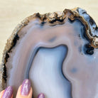 Natural Brazilian Agate Slice on Metal Stand, 9.4" Tall #5067NA - 041 - Brazil GemsBrazil GemsNatural Brazilian Agate Slice on Metal Stand, 9.4" Tall #5067NA - 041Slices on Fixed Bases5067NA - 041