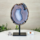 Natural Brazilian Agate Slice on Metal Stand, 9.4" Tall #5067NA - 041 - Brazil GemsBrazil GemsNatural Brazilian Agate Slice on Metal Stand, 9.4" Tall #5067NA - 041Slices on Fixed Bases5067NA - 041