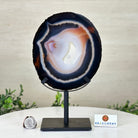 Natural Brazilian Agate Slice on Metal Stand, 9.4" Tall #5067NA - 042 - Brazil GemsBrazil GemsNatural Brazilian Agate Slice on Metal Stand, 9.4" Tall #5067NA - 042Slices on Fixed Bases5067NA - 042