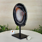 Natural Brazilian Agate Slice on Metal Stand, 9.4" Tall #5067NA - 042 - Brazil GemsBrazil GemsNatural Brazilian Agate Slice on Metal Stand, 9.4" Tall #5067NA - 042Slices on Fixed Bases5067NA - 042