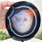 Natural Brazilian Agate Slice on Metal Stand, 9.4" Tall #5067NA - 042 - Brazil GemsBrazil GemsNatural Brazilian Agate Slice on Metal Stand, 9.4" Tall #5067NA - 042Slices on Fixed Bases5067NA - 042