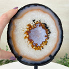 Natural Brazilian Agate Slice on Metal Stand, 9.5" Tall #5067NA - 033 - Brazil GemsBrazil GemsNatural Brazilian Agate Slice on Metal Stand, 9.5" Tall #5067NA - 033Slices on Fixed Bases5067NA - 033