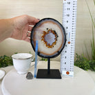 Natural Brazilian Agate Slice on Metal Stand, 9.5" Tall #5067NA - 033 - Brazil GemsBrazil GemsNatural Brazilian Agate Slice on Metal Stand, 9.5" Tall #5067NA - 033Slices on Fixed Bases5067NA - 033