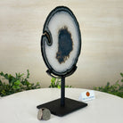 Natural Brazilian Agate Slice on Metal Stand, 9.75" Tall #5067NA - 032 - Brazil GemsBrazil GemsNatural Brazilian Agate Slice on Metal Stand, 9.75" Tall #5067NA - 032Slices on Fixed Bases5067NA - 032