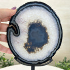 Natural Brazilian Agate Slice on Metal Stand, 9.75" Tall #5067NA - 032 - Brazil GemsBrazil GemsNatural Brazilian Agate Slice on Metal Stand, 9.75" Tall #5067NA - 032Slices on Fixed Bases5067NA - 032