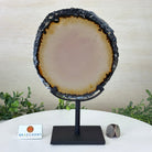 Natural Brazilian Agate Slice on Metal Stand, 9.8" Tall #5067NA - 036 - Brazil GemsBrazil GemsNatural Brazilian Agate Slice on Metal Stand, 9.8" Tall #5067NA - 036Slices on Fixed Bases5067NA - 036