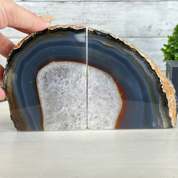 Natural Agate Bookends