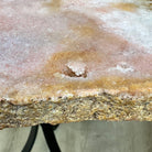 Natural Brazilian Pink Amethyst Side Table on a black metal base, 22" tall #1382-0010 - Brazil GemsBrazil GemsNatural Brazilian Pink Amethyst Side Table on a black metal base, 22" tall #1382-0010Tables: Side1382-0010