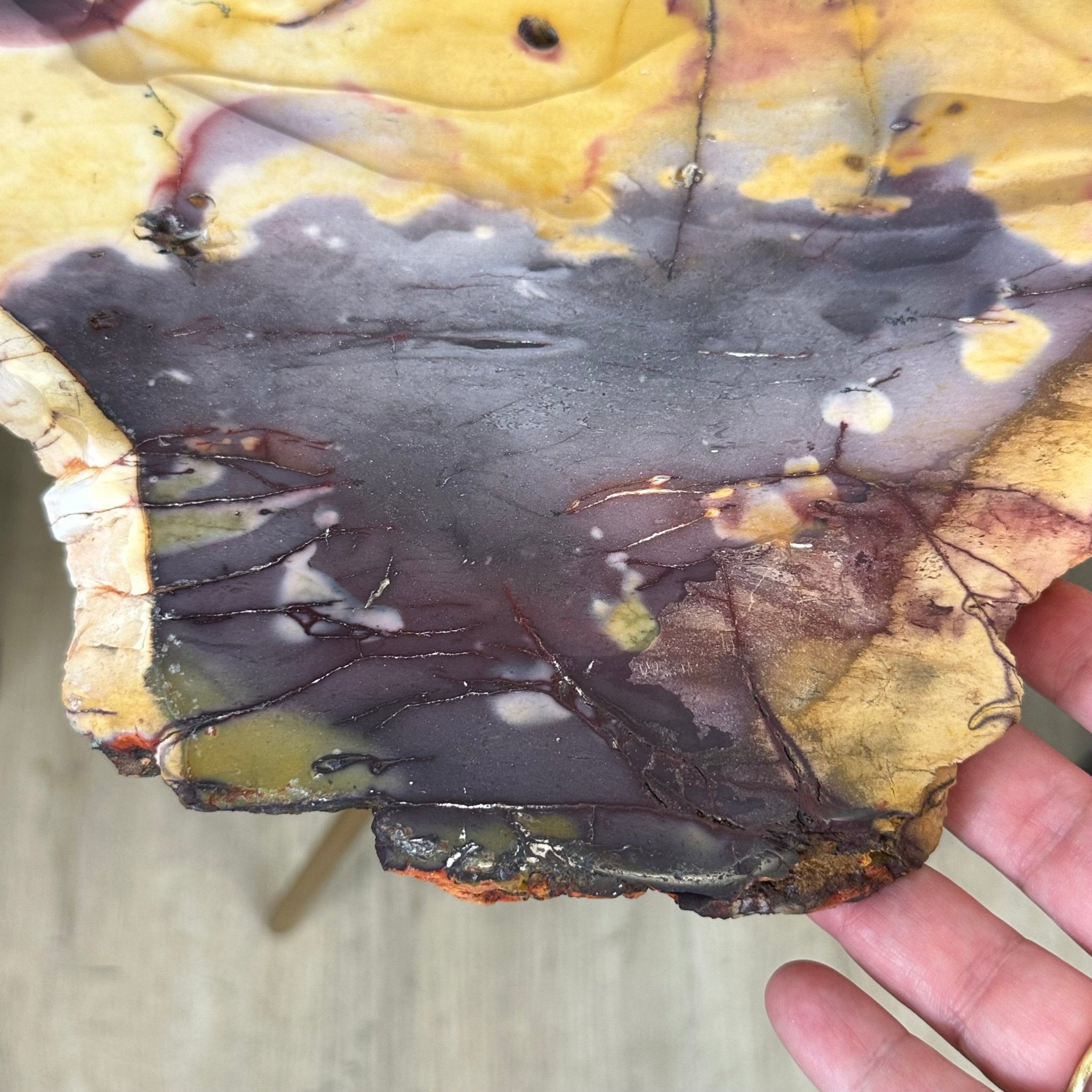 Natural Mookaite Jasper Side Table Model #1340MJ-002 – Brazil Gems