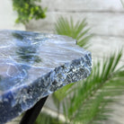 Natural Sodalite Side Table on Black Metal Base, 24.7" Tall #1342SO-002 - Brazil GemsBrazil GemsNatural Sodalite Side Table on Black Metal Base, 24.7" Tall #1342SO-002Tables: Side1342SO-002