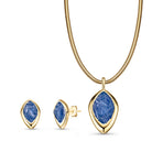 Oval Shaped Gold Plated Necklace & Earring Set w/ Natural Gemstones Fragments - Brazil GemsBrazil GemsOval Shaped Gold Plated Necklace & Earring Set w/ Natural Gemstones FragmentsNecklace & Earring Set14GP1726 - 115