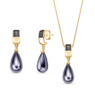 Pearl & Black Rhodium Gold Plated Necklace & Earring Set - Brazil GemsBrazil GemsPearl & Black Rhodium Gold Plated Necklace & Earring SetNecklace & Earring Set14GP6881 - 110