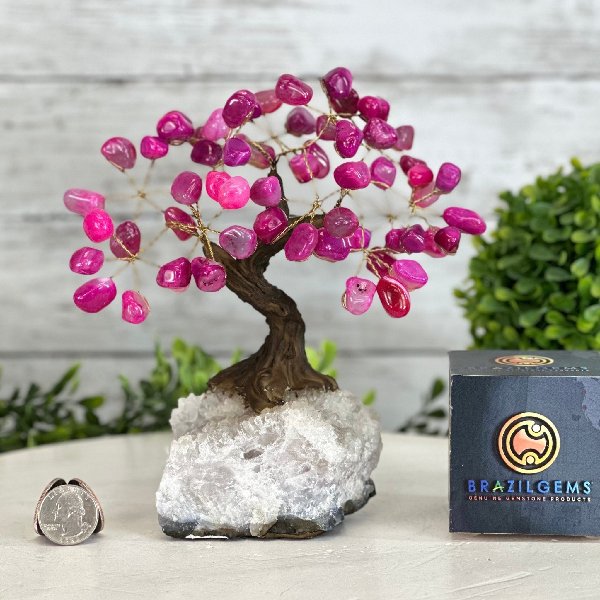 Pink Agate Gemstone Tree 7