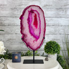 Pink Agate Slice on Metal Base, 16.5" Tall Model #5065PA-044 - Brazil GemsBrazil GemsPink Agate Slice on Metal Base, 16.5" Tall Model #5065PA-044Slices on Fixed Bases5065PA-044