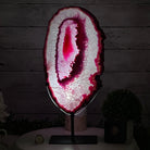 Pink Agate Slice on Metal Base, 16.5" Tall Model #5065PA-044 - Brazil GemsBrazil GemsPink Agate Slice on Metal Base, 16.5" Tall Model #5065PA-044Slices on Fixed Bases5065PA-044