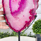 Pink Agate Slice on Metal Base, 16.5" Tall Model #5065PA-044 - Brazil GemsBrazil GemsPink Agate Slice on Metal Base, 16.5" Tall Model #5065PA-044Slices on Fixed Bases5065PA-044