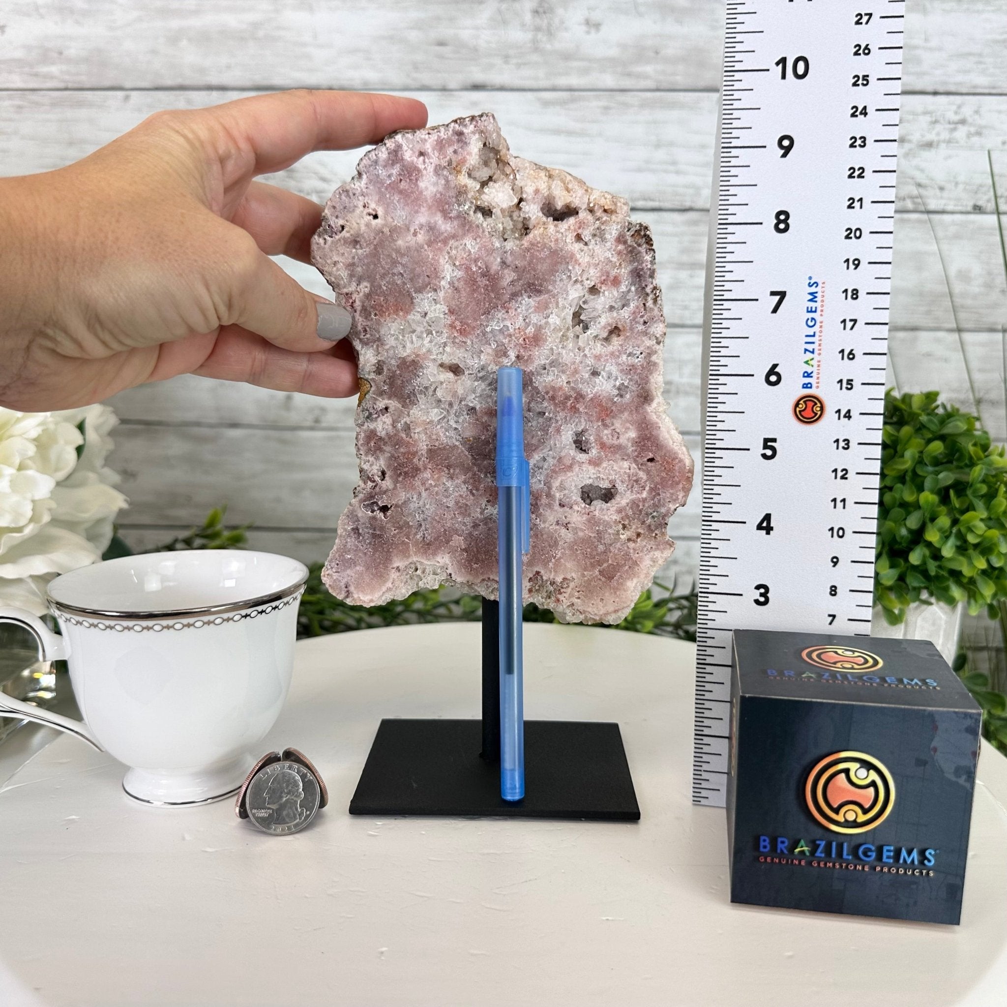 Pink Amethyst Slice on a Stand Model #5742-0131 - Brazil Gems