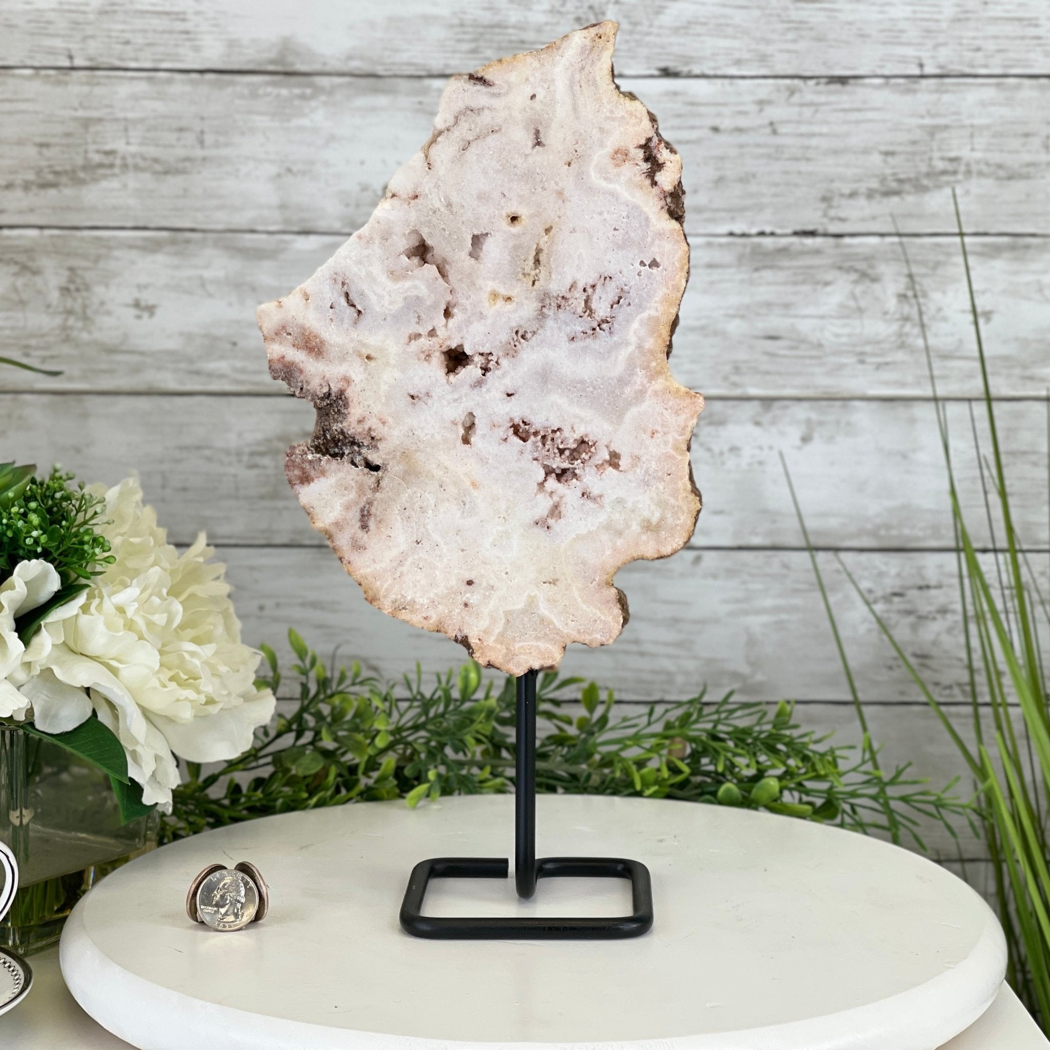 Pink Amethyst Slice on a Stand, 4.9 lbs and 13.8" Tall #5742-0026 by Brazil Gems - Brazil GemsBrazil GemsPink Amethyst Slice on a Stand, 4.9 lbs and 13.8" Tall #5742-0026 by Brazil GemsSlices on Fixed Bases5742-0026