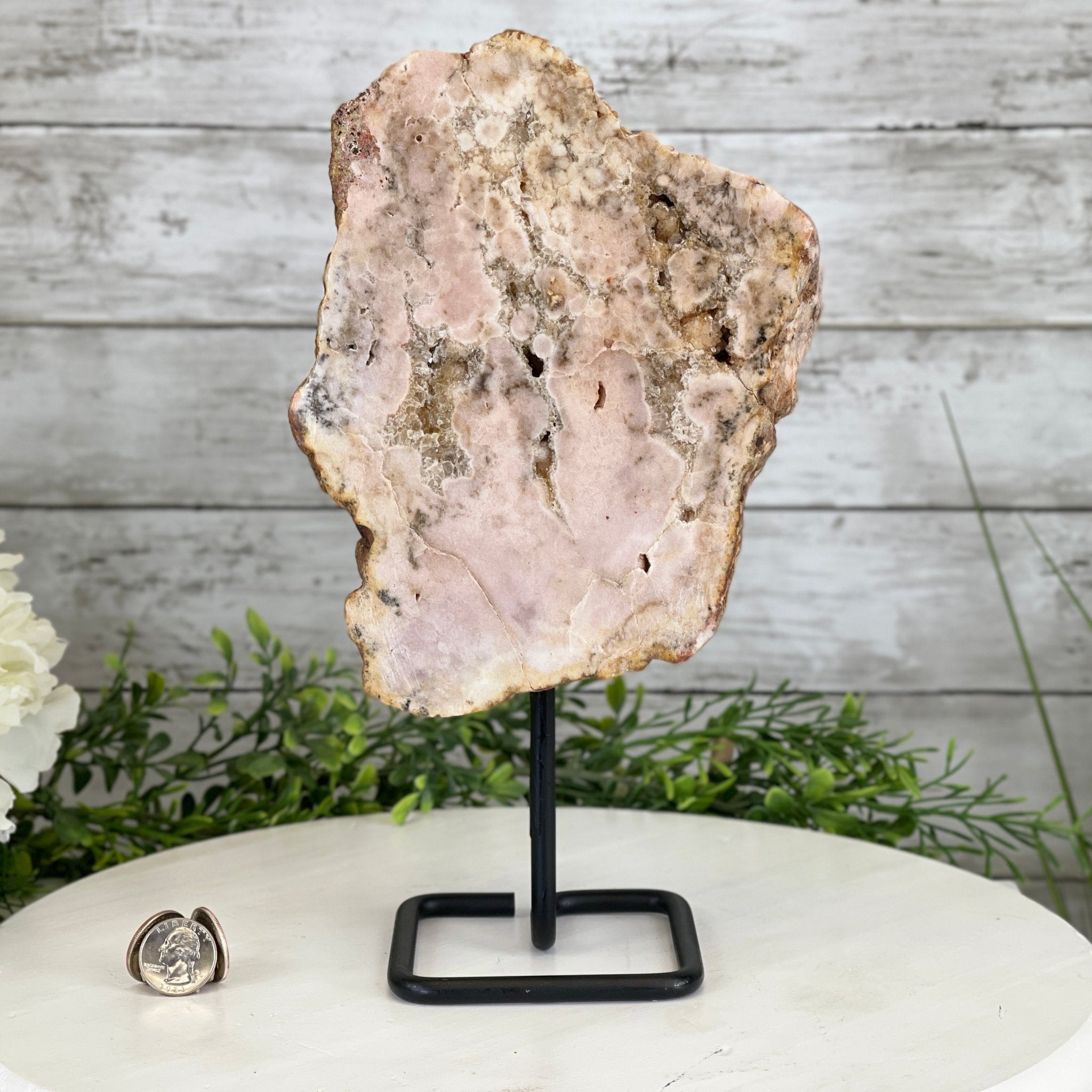 Pink Amethyst Slice on a Stand, 5.7 lbs and 11.7" Tall #5742-0041 by Brazil Gems - Brazil GemsBrazil GemsPink Amethyst Slice on a Stand, 5.7 lbs and 11.7" Tall #5742-0041 by Brazil GemsSlices on Fixed Bases5742-0041