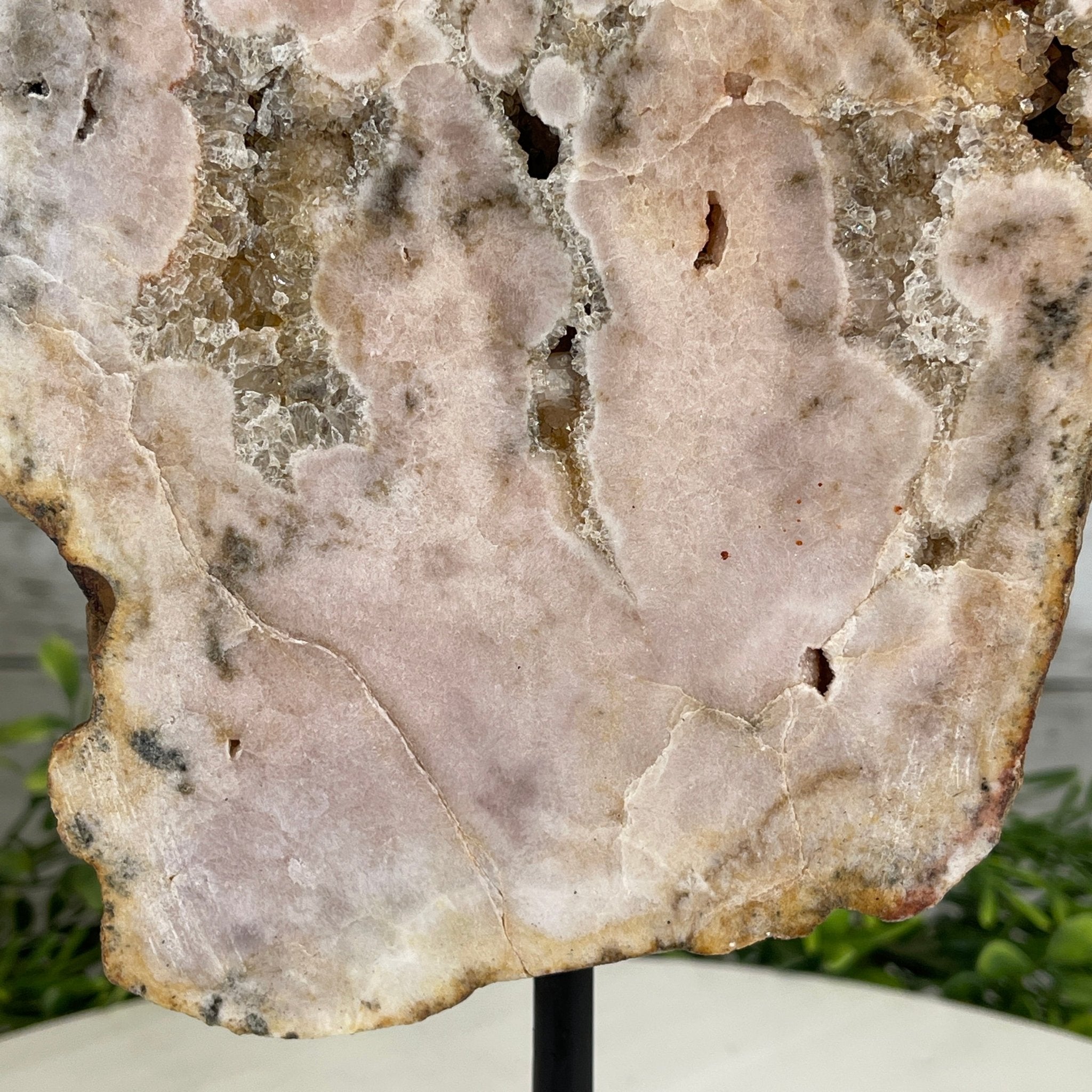 Pink Amethyst Slice on a Stand, 5.7 lbs and 11.7" Tall #5742-0041 by Brazil Gems - Brazil GemsBrazil GemsPink Amethyst Slice on a Stand, 5.7 lbs and 11.7" Tall #5742-0041 by Brazil GemsSlices on Fixed Bases5742-0041