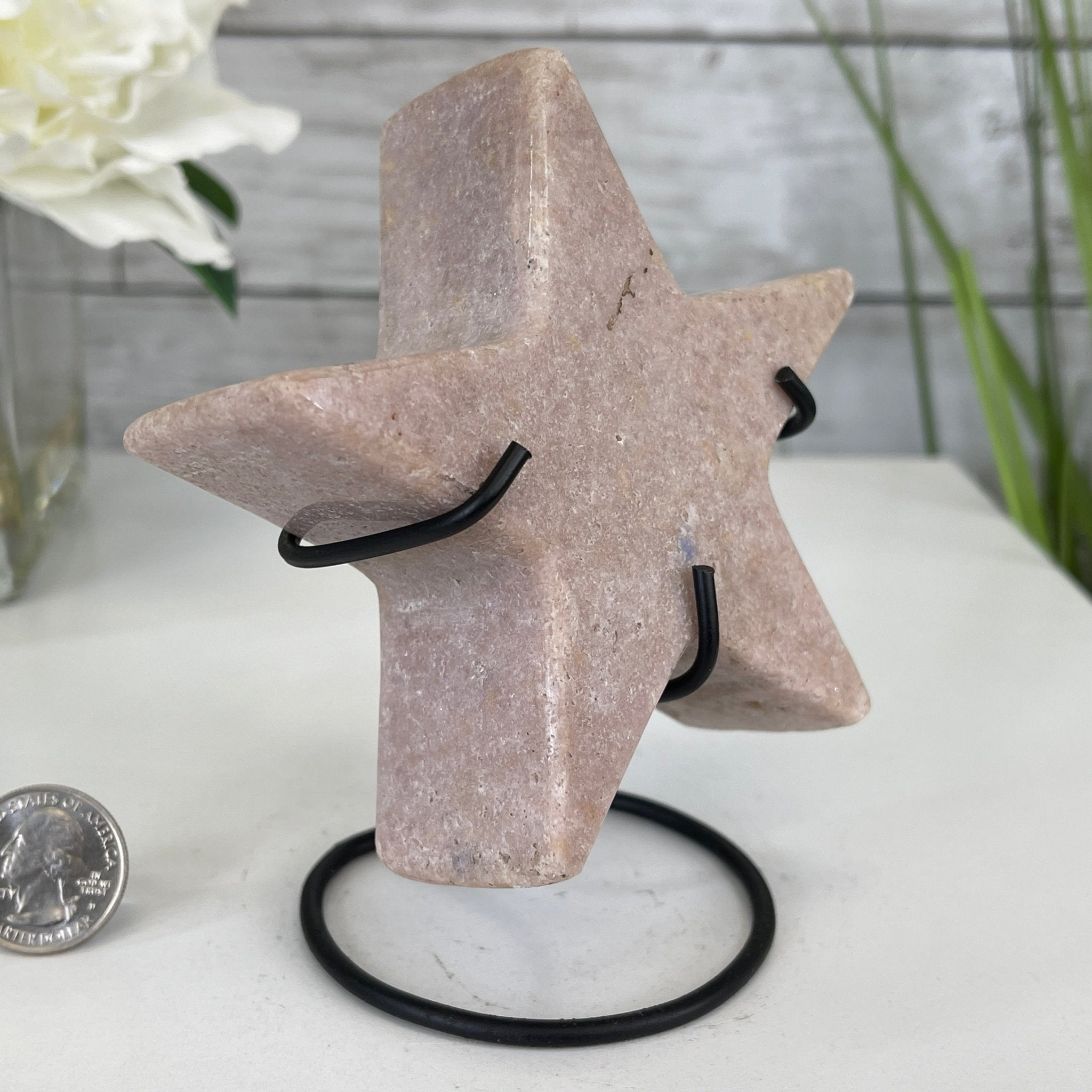 Pink Amethyst Star on a Metal Stand 5.25" Tall #5746-0002 by Brazil Gems - Brazil GemsBrazil GemsPink Amethyst Star on a Metal Stand 5.25" Tall #5746-0002 by Brazil GemsStars5746-0002