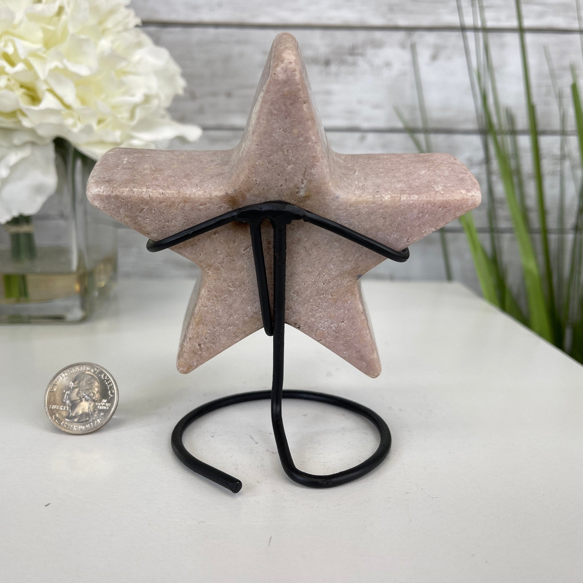 Pink Amethyst Star on a Metal Stand 5.25" Tall #5746-0002 by Brazil Gems - Brazil GemsBrazil GemsPink Amethyst Star on a Metal Stand 5.25" Tall #5746-0002 by Brazil GemsStars5746-0002