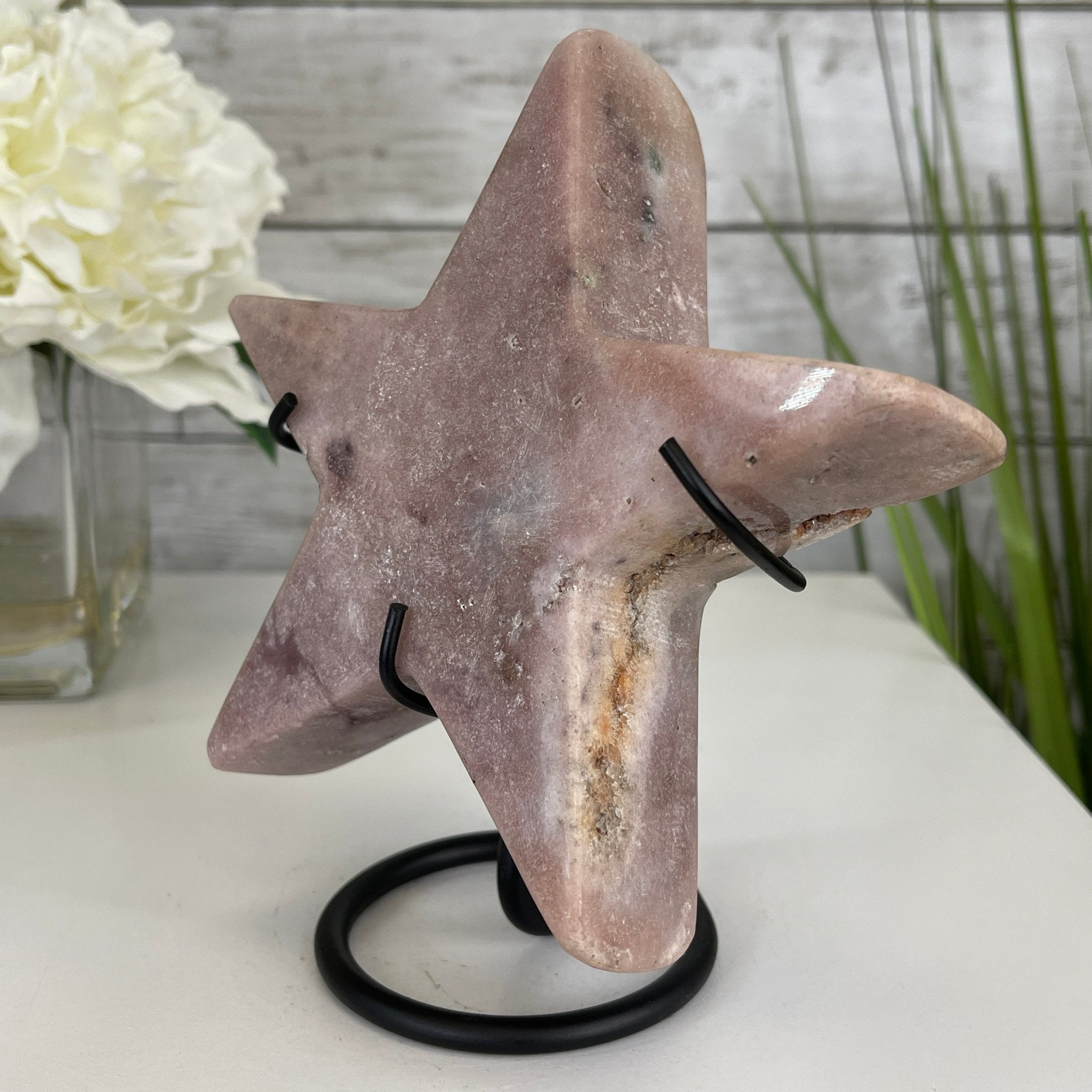 Pink Amethyst Star on a Metal Stand 6.75" Tall #5746-0010 by Brazil Gems - Brazil GemsBrazil GemsPink Amethyst Star on a Metal Stand 6.75" Tall #5746-0010 by Brazil GemsStars5746-0010