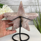 Pink Amethyst Star on a Metal Stand 6.75" Tall #5746-0016 by Brazil Gems - Brazil GemsBrazil GemsPink Amethyst Star on a Metal Stand 6.75" Tall #5746-0016 by Brazil GemsStars5746-0016