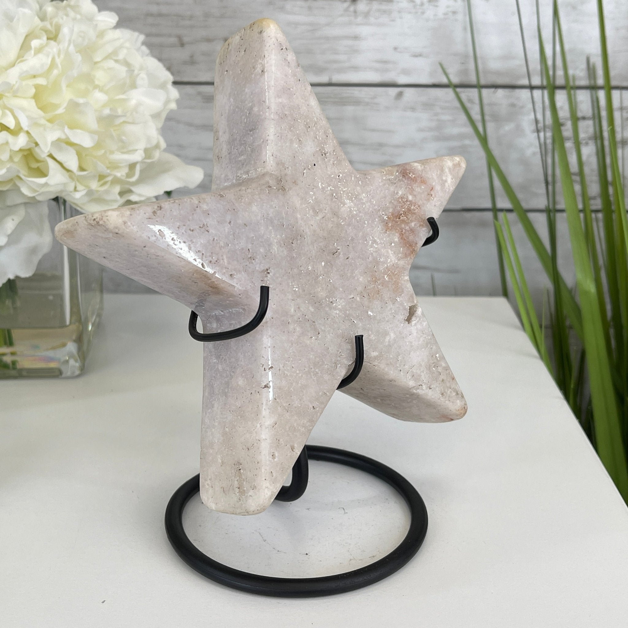 Pink Amethyst Star on a Metal Stand 7.6" Tall #5746-0018 by Brazil Gems - Brazil GemsBrazil GemsPink Amethyst Star on a Metal Stand 7.6" Tall #5746-0018 by Brazil GemsStars5746-0018
