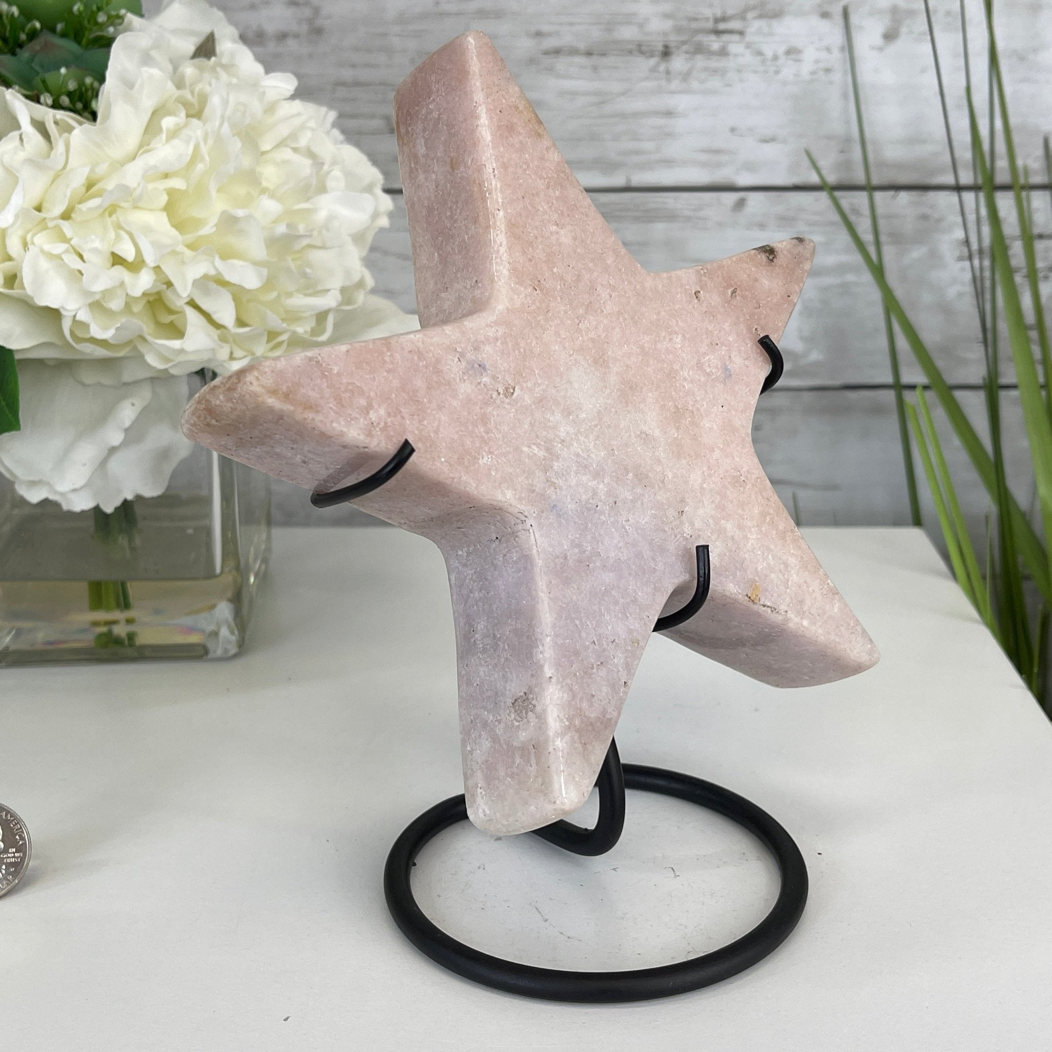 Pink Amethyst Star on a Metal Stand 8" Tall #5746-0015 by Brazil Gems - Brazil GemsBrazil GemsPink Amethyst Star on a Metal Stand 8" Tall #5746-0015 by Brazil GemsStars5746-0015