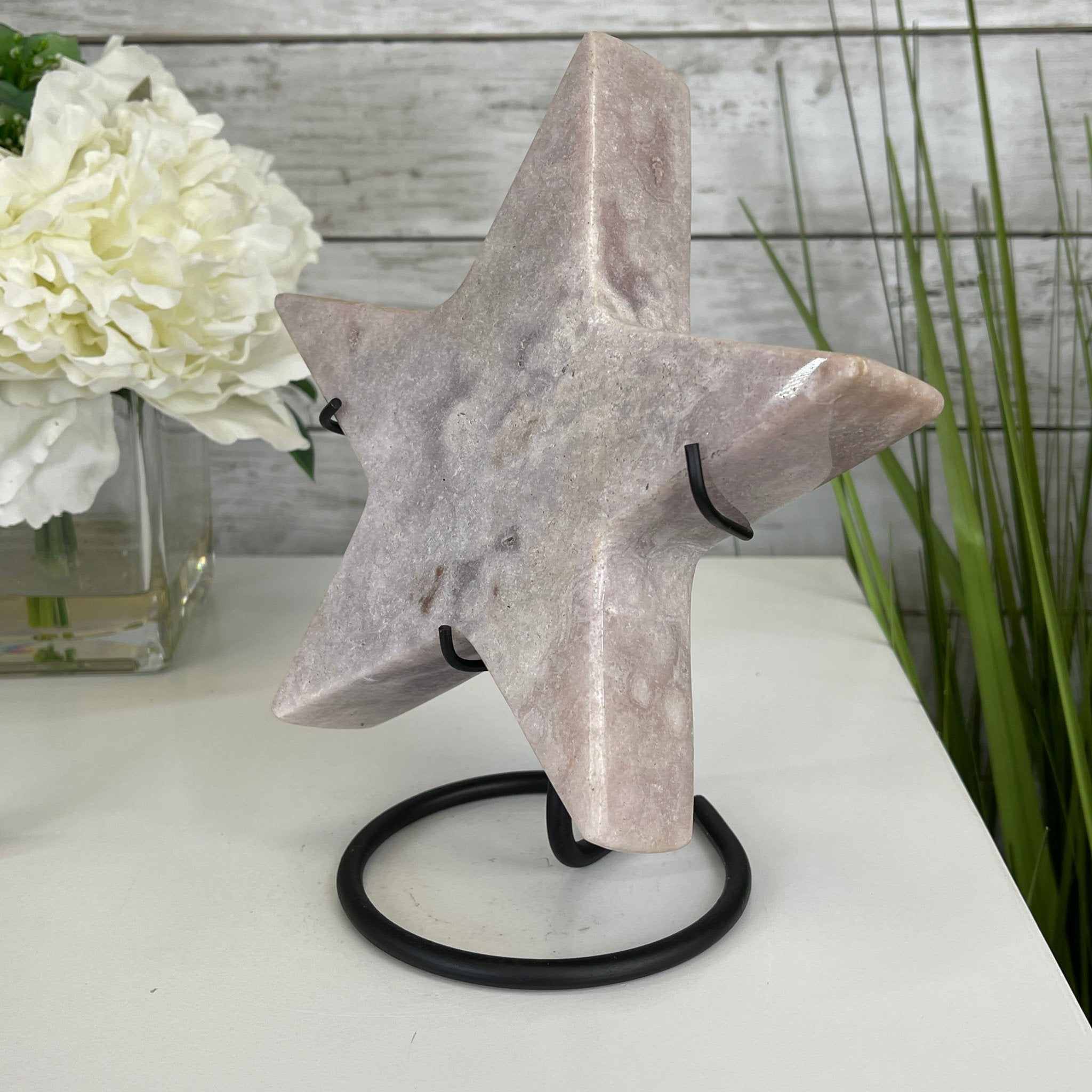 Pink Amethyst Star on a Metal Stand 8.25" Tall #5746-0020 by Brazil Gems - Brazil GemsBrazil GemsPink Amethyst Star on a Metal Stand 8.25" Tall #5746-0020 by Brazil GemsStars5746-0020