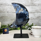 Polished Agate Crescent Moon on a Stand, 6.4 lbs & 10.5" Tall #5740NA-012 by Brazil Gems - Brazil GemsBrazil GemsPolished Agate Crescent Moon on a Stand, 6.4 lbs & 10.5" Tall #5740NA-012 by Brazil GemsCrescent Moons5740NA-012