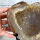 Polished Agate Heart Geode on a Metal Stand, 10 lbs & 8.8" Tall, Model #5468-0085 by Brazil Gems - Brazil GemsBrazil GemsPolished Agate Heart Geode on a Metal Stand, 10 lbs & 8.8" Tall, Model #5468-0085 by Brazil GemsHearts5468-0085