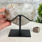 Polished Agate Heart Geode on a Metal Stand, 2.7 lbs & 5" Tall, Model #5468-0044 by Brazil Gems - Brazil GemsBrazil GemsPolished Agate Heart Geode on a Metal Stand, 2.7 lbs & 5" Tall, Model #5468-0044 by Brazil GemsHearts5468-0044