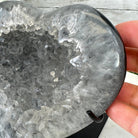 Polished Agate Heart Geode on a Metal Stand, 2.7 lbs & 5.5" Tall, Model #5468-0058 by Brazil Gems - Brazil GemsBrazil GemsPolished Agate Heart Geode on a Metal Stand, 2.7 lbs & 5.5" Tall, Model #5468-0058 by Brazil GemsHearts5468-0058