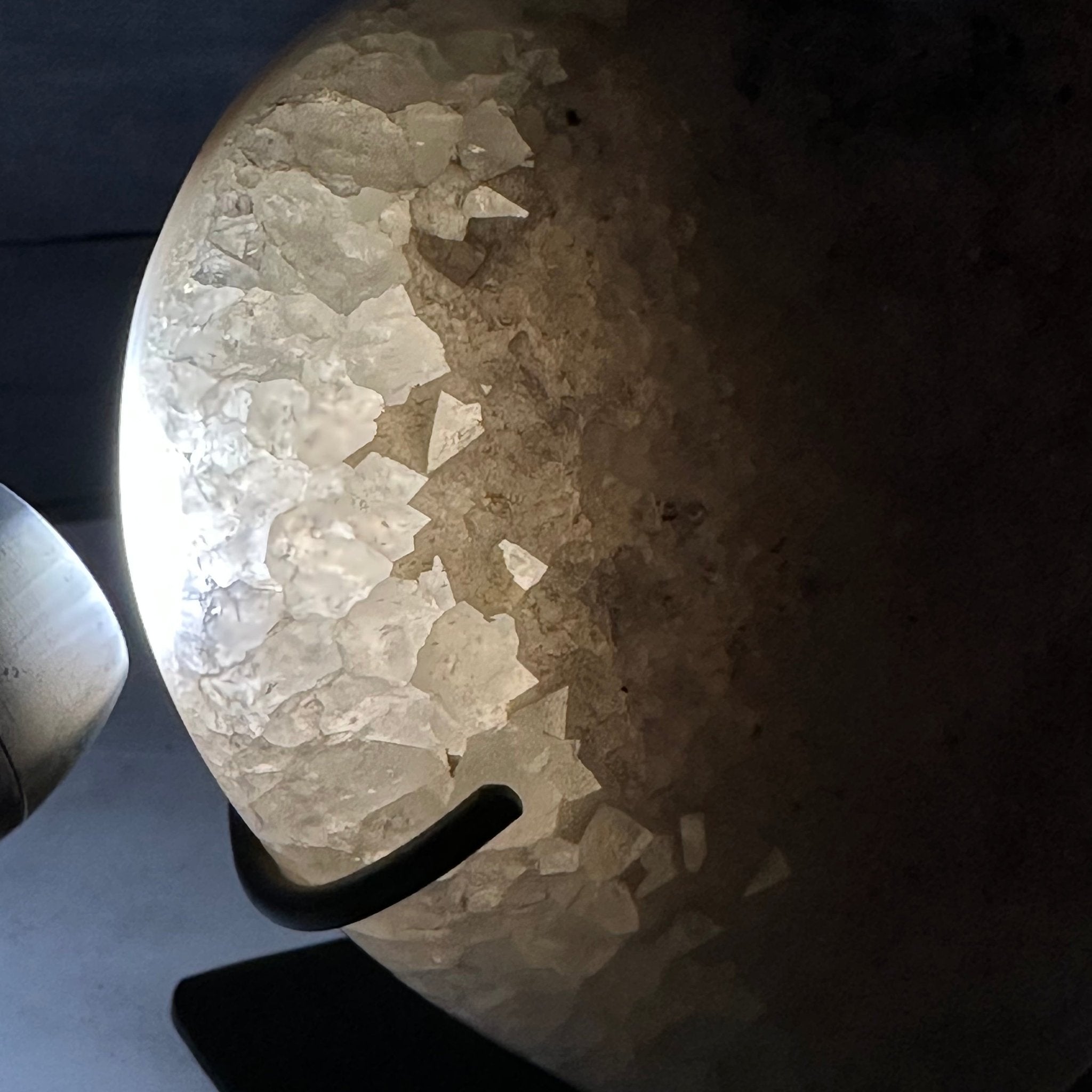 Polished Agate Heart Geode on a Metal Stand, 2.9 lbs & 5" Tall, Model #5468-0031 by Brazil Gems - Brazil GemsBrazil GemsPolished Agate Heart Geode on a Metal Stand, 2.9 lbs & 5" Tall, Model #5468-0031 by Brazil GemsHearts5468-0031