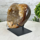 Polished Agate Heart Geode on a Metal Stand, 2.9 lbs & 5.2" Tall, Model #5468-0055 by Brazil Gems - Brazil GemsBrazil GemsPolished Agate Heart Geode on a Metal Stand, 2.9 lbs & 5.2" Tall, Model #5468-0055 by Brazil GemsHearts5468-0055