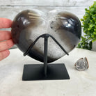 Polished Agate Heart Geode on a Metal Stand, 3.3 lbs & 5" Tall, Model #5468-0042 by Brazil Gems - Brazil GemsBrazil GemsPolished Agate Heart Geode on a Metal Stand, 3.3 lbs & 5" Tall, Model #5468-0042 by Brazil GemsHearts5468-0042
