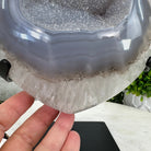 Polished Agate Heart Geode on a Metal Stand, 8.2 lbs & 8.25" Tall, Model #5468-0079 by Brazil Gems - Brazil GemsBrazil GemsPolished Agate Heart Geode on a Metal Stand, 8.2 lbs & 8.25" Tall, Model #5468-0079 by Brazil GemsHearts5468-0079