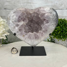 Polished Agate Heart Geode on a Metal Stand, 9.7 lbs & 8.4" Tall, Model #5468-0087 by Brazil Gems - Brazil GemsBrazil GemsPolished Agate Heart Geode on a Metal Stand, 9.7 lbs & 8.4" Tall, Model #5468-0087 by Brazil GemsHearts5468-0087