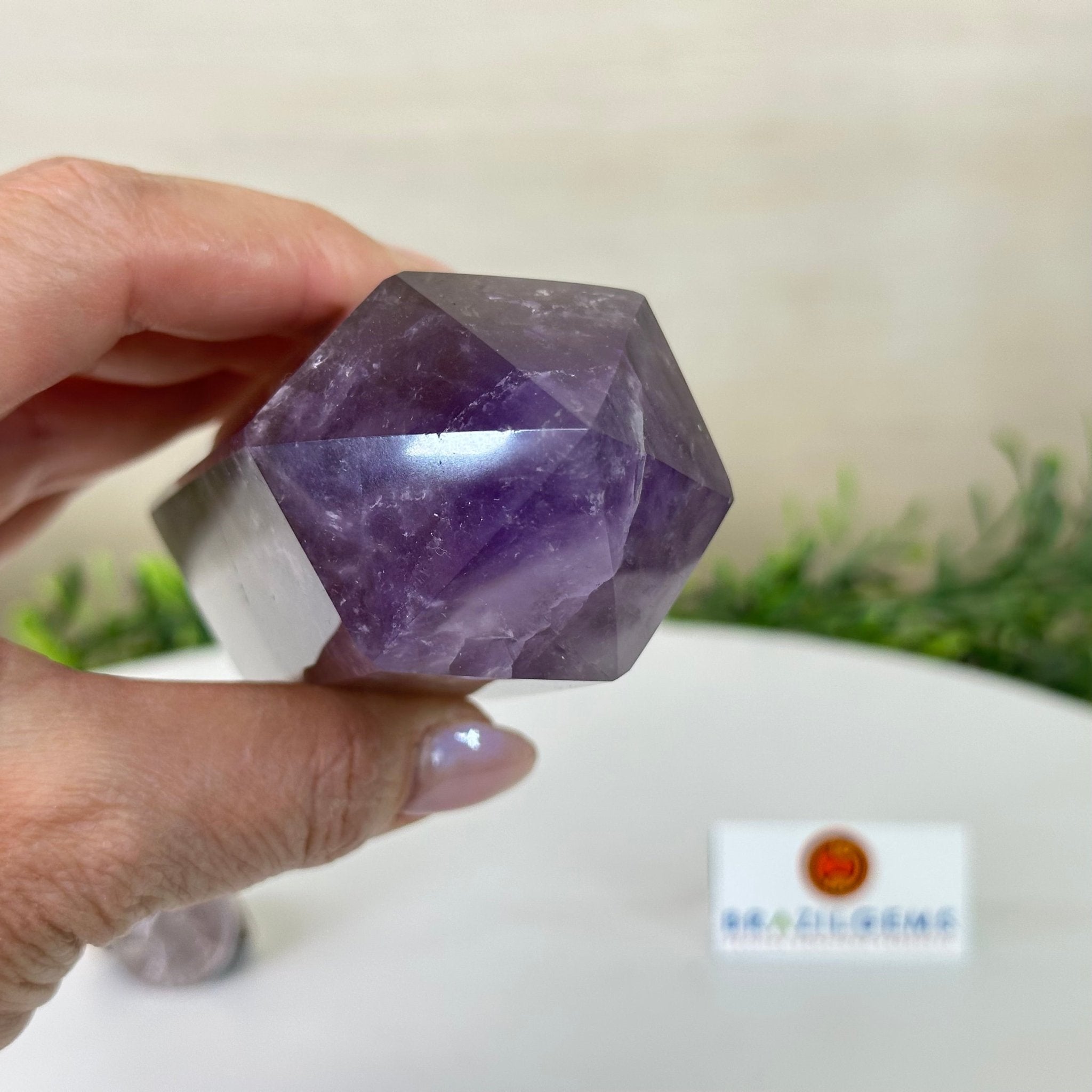 Polished Amethyst Crystal Tower by Brazil Gems® Model