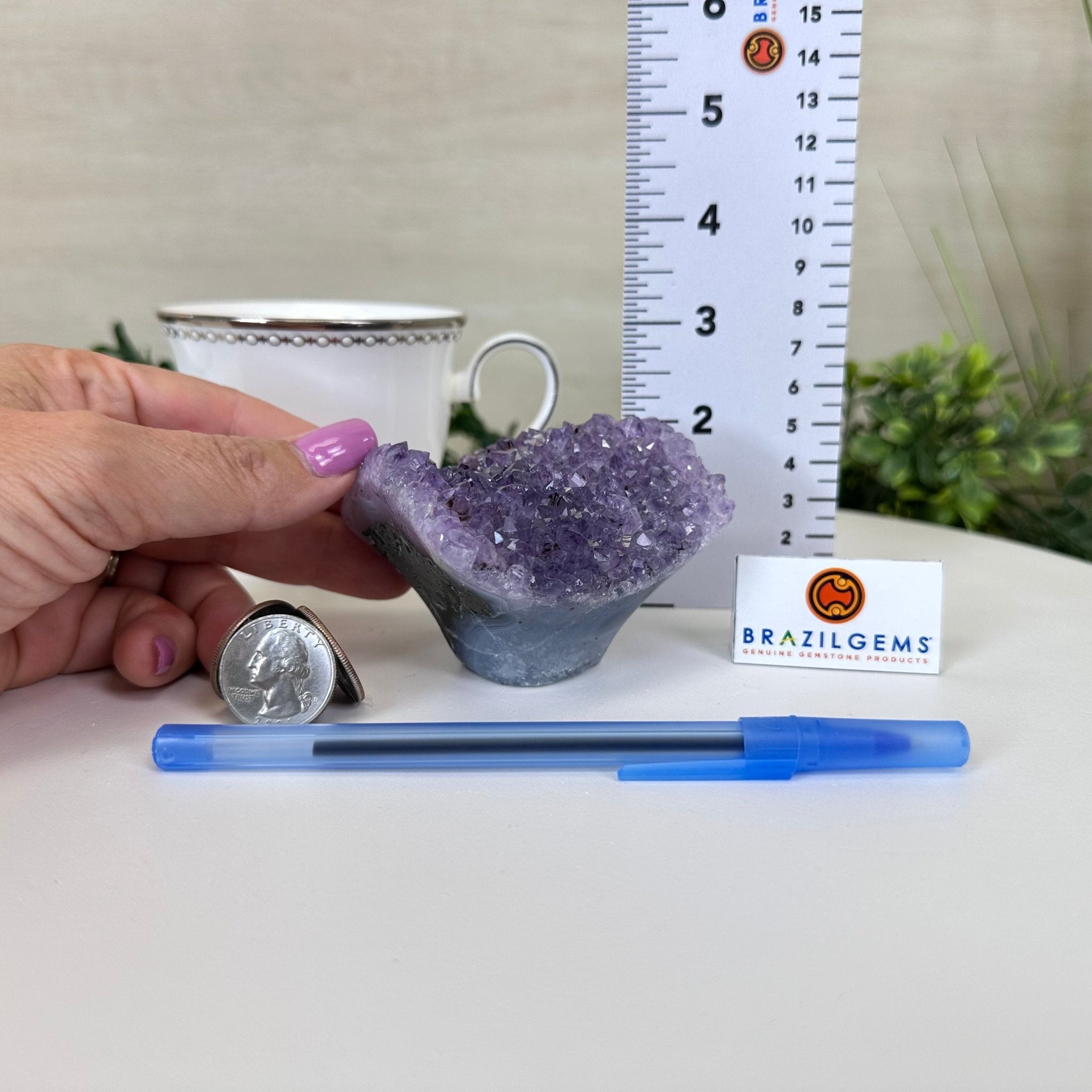 Polished Amethyst Flower 0.74 lbs & 2.3" Tall 5609 - 0030 - Brazil GemsBrazil GemsPolished Amethyst Flower 0.74 lbs & 2.3" Tall 5609 - 0030Crystal Flowers5609 - 0030