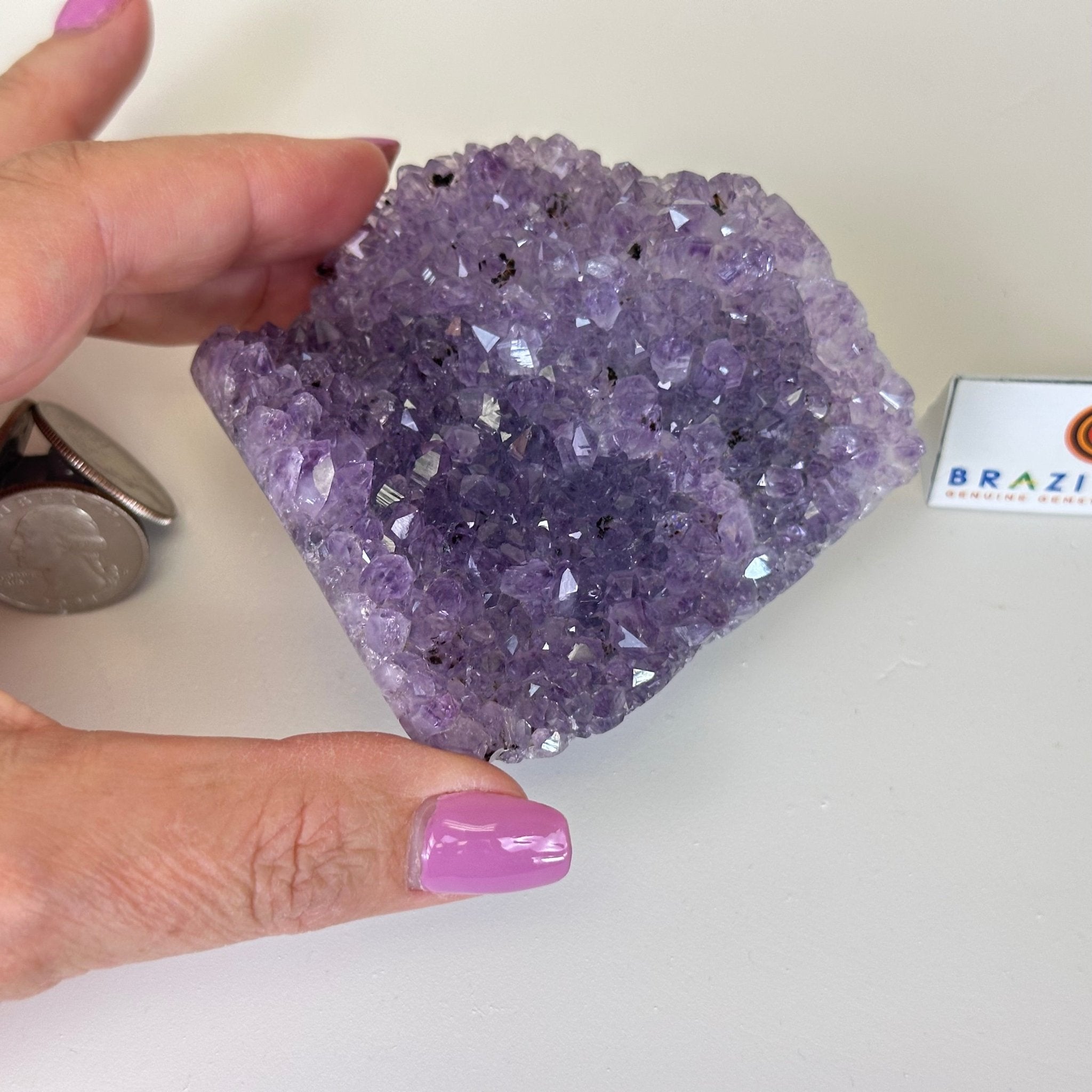 Polished Amethyst Flower 0.74 lbs & 2.3" Tall 5609 - 0030 - Brazil GemsBrazil GemsPolished Amethyst Flower 0.74 lbs & 2.3" Tall 5609 - 0030Crystal Flowers5609 - 0030