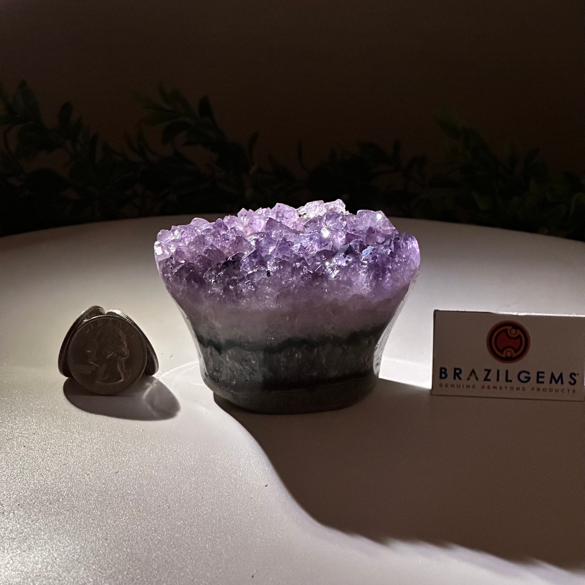 Polished Amethyst Flower 0.76 lbs & 2.1" Tall 5609 - 0031 - Brazil GemsBrazil GemsPolished Amethyst Flower 0.76 lbs & 2.1" Tall 5609 - 0031Crystal Flowers5609 - 0031