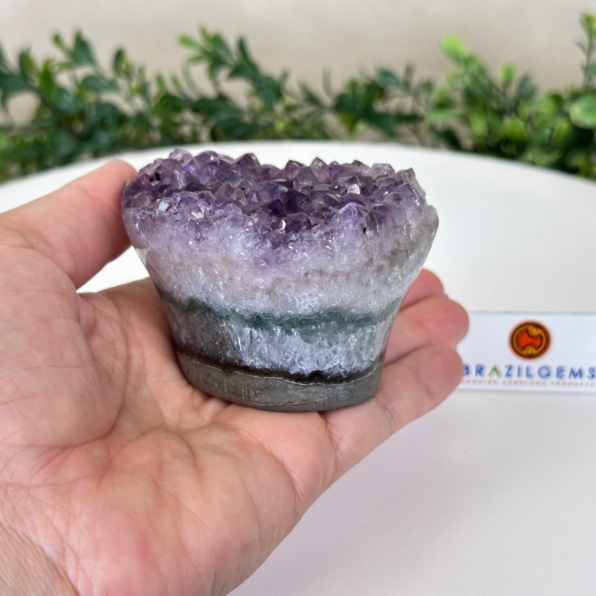 Polished Amethyst Flower 0.76 lbs & 2.1" Tall 5609 - 0031 - Brazil GemsBrazil GemsPolished Amethyst Flower 0.76 lbs & 2.1" Tall 5609 - 0031Crystal Flowers5609 - 0031