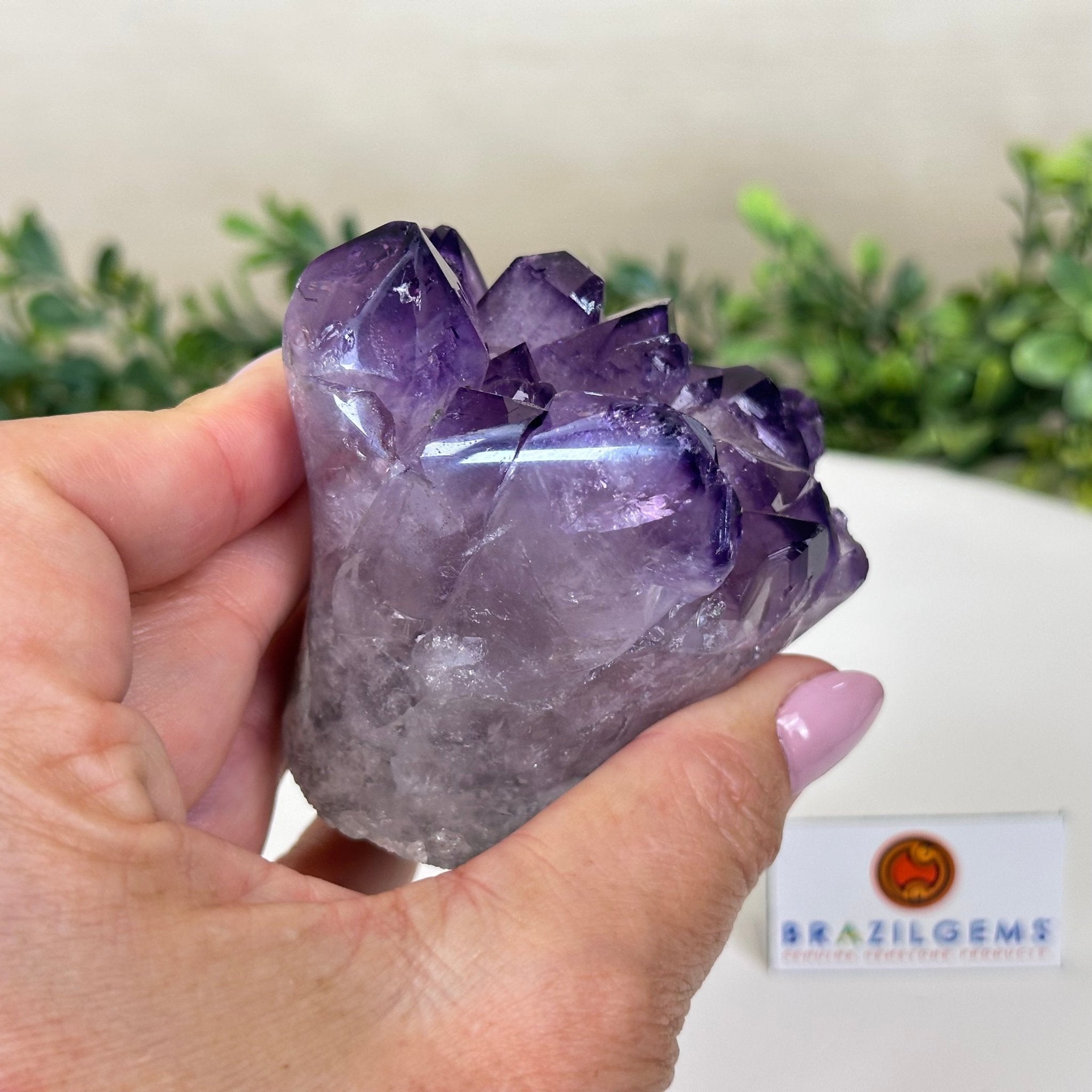 Polished Amethyst Flower 0.94 lbs & 2.8" Tall 5609 - 0032 - Brazil GemsBrazil GemsPolished Amethyst Flower 0.94 lbs & 2.8" Tall 5609 - 0032Crystal Flowers5609 - 0032