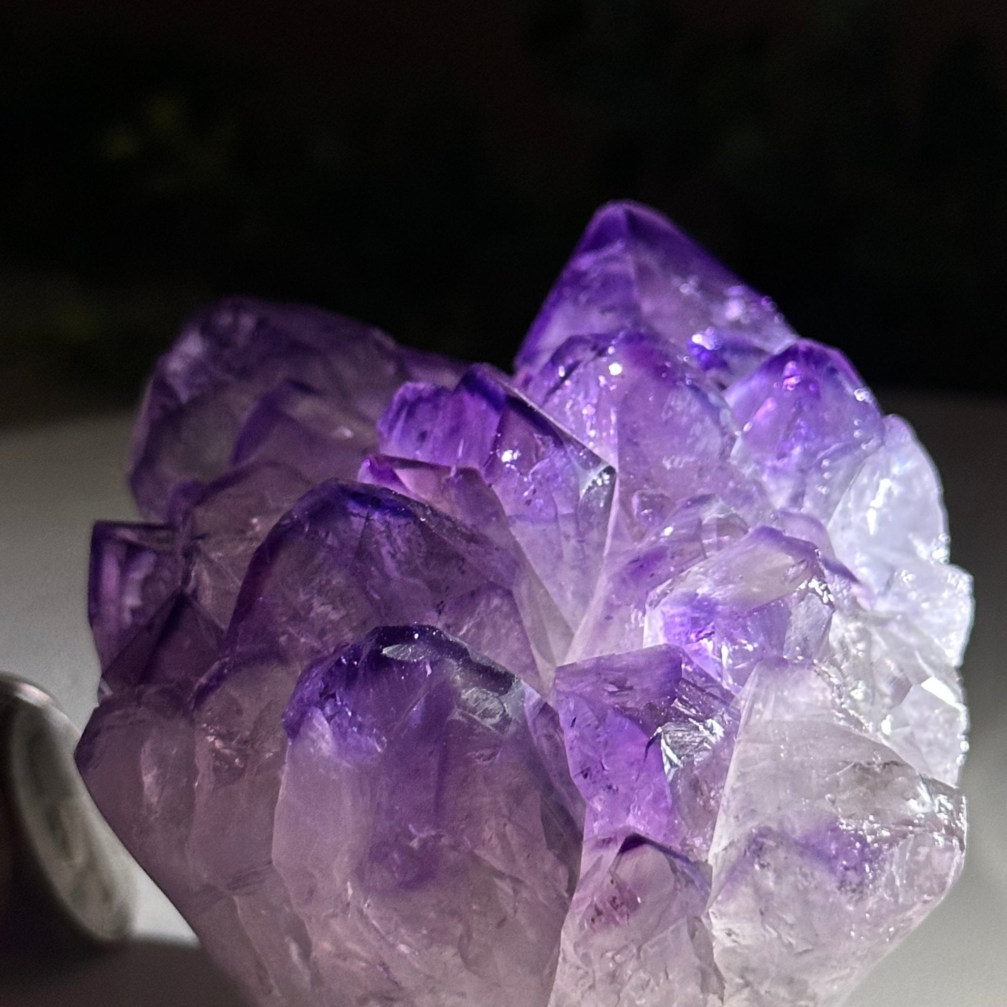 Polished Amethyst Flower 0.94 lbs & 2.8" Tall 5609 - 0032 - Brazil GemsBrazil GemsPolished Amethyst Flower 0.94 lbs & 2.8" Tall 5609 - 0032Crystal Flowers5609 - 0032
